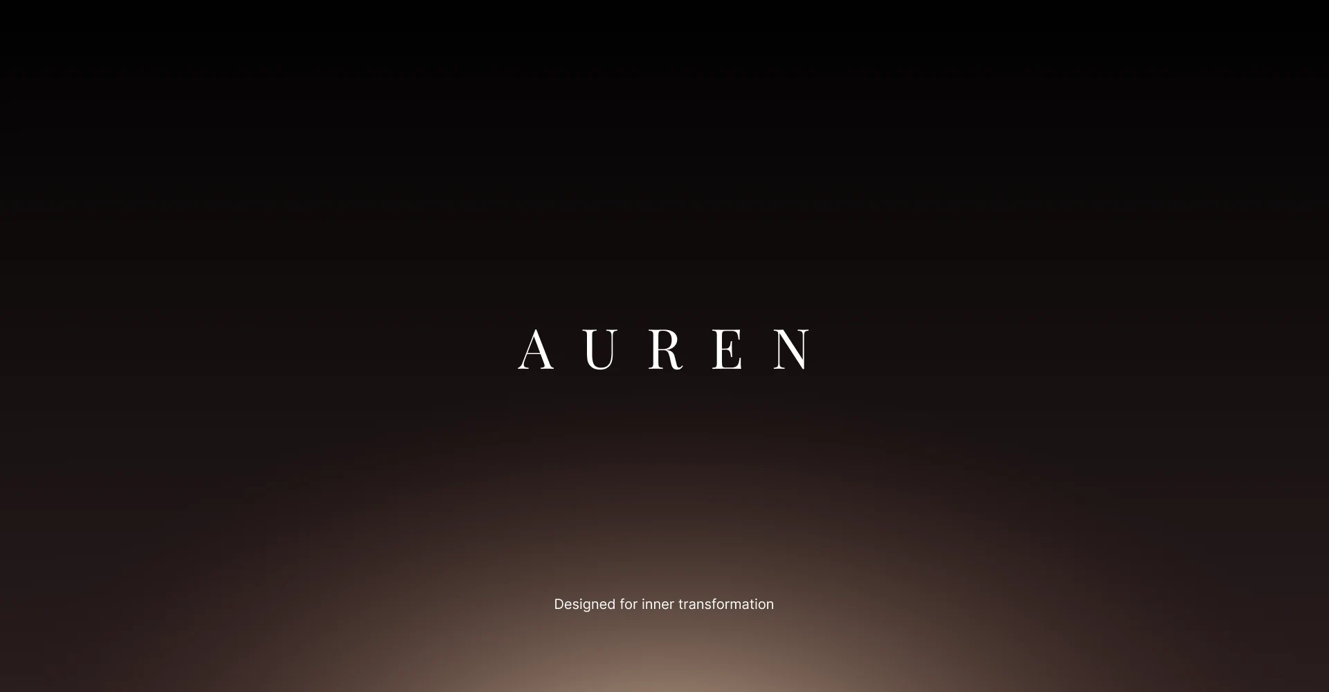 AUREN wordmark on a warm, dark gradient