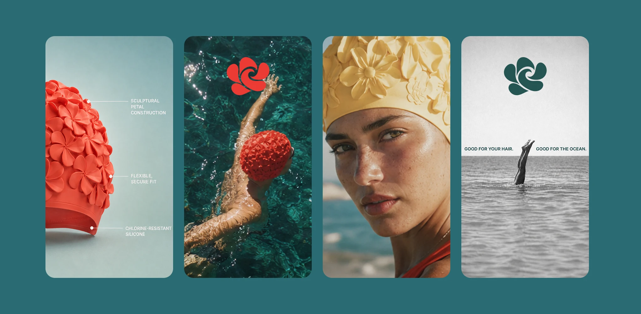 Bloom social compositions in a coordinated colour palette