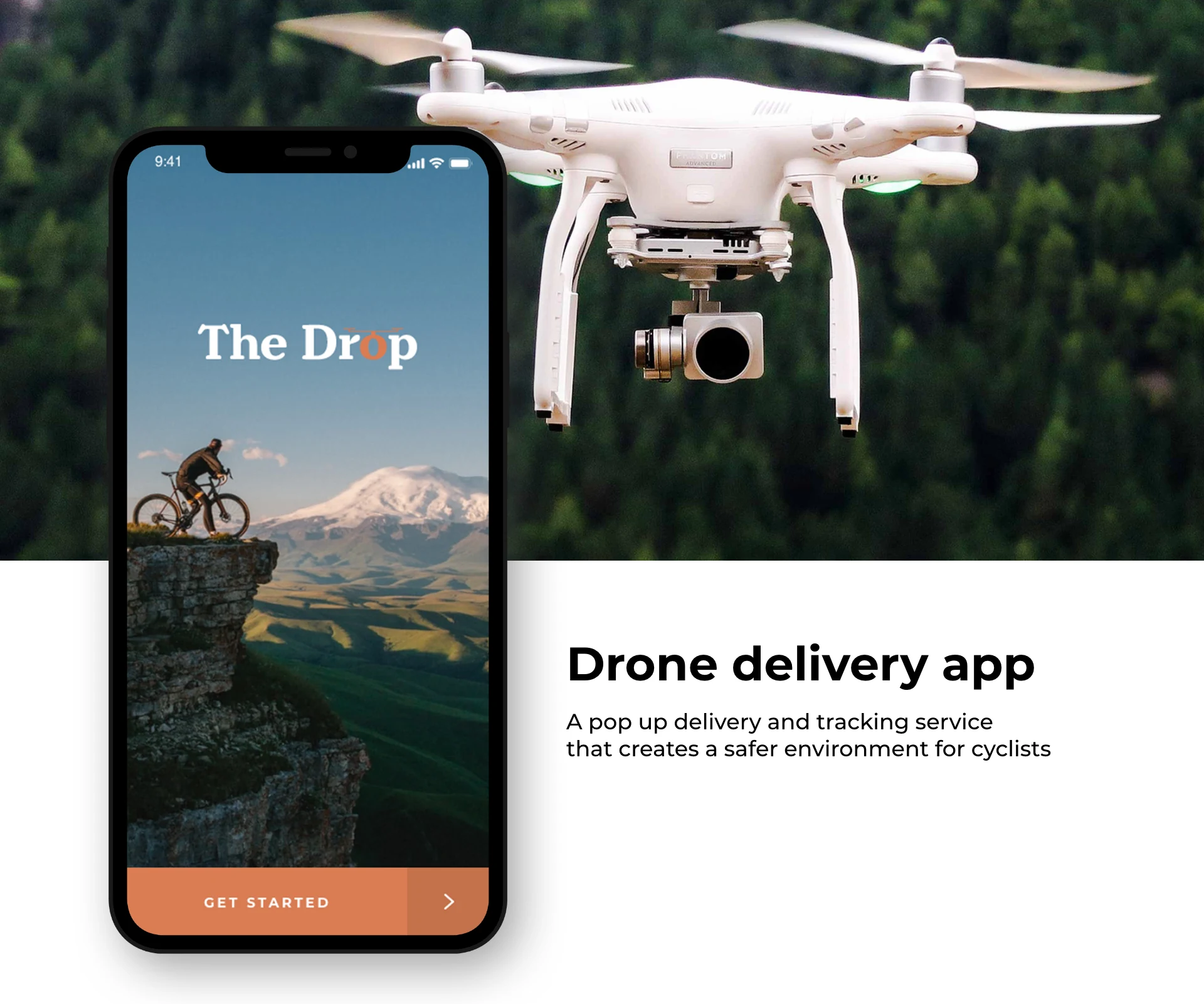 The Drop drone delivery concept and app introduction