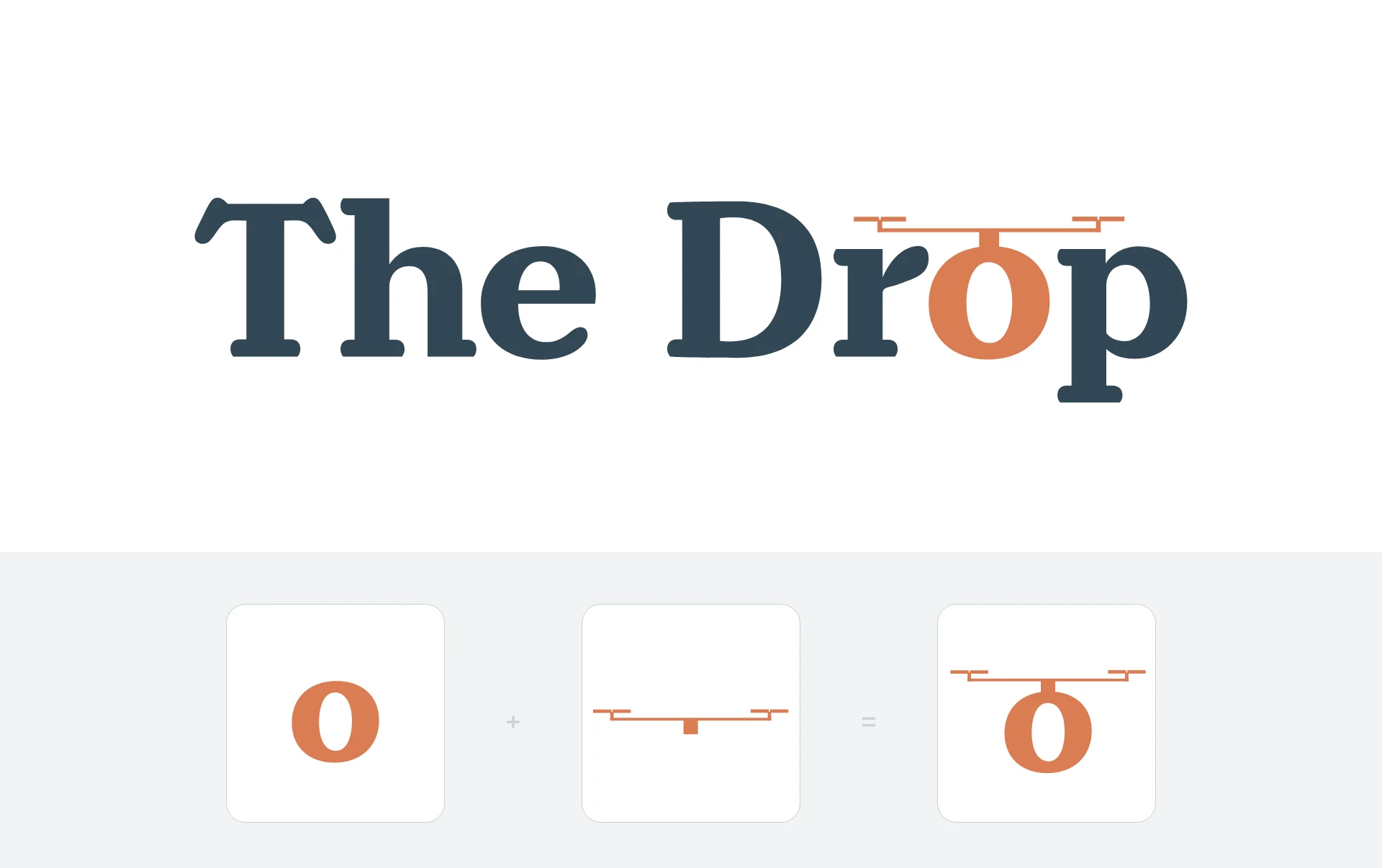 The Drop wordmark and logo construction