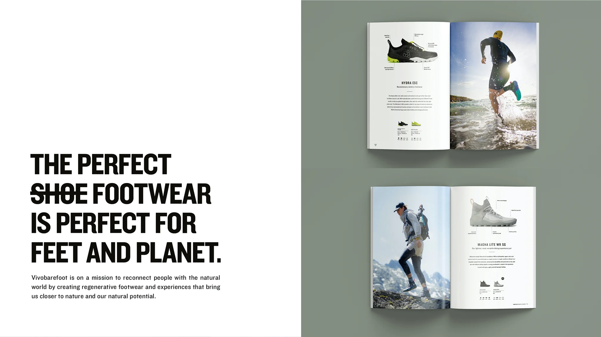 Vivobarefoot product stories and page layouts