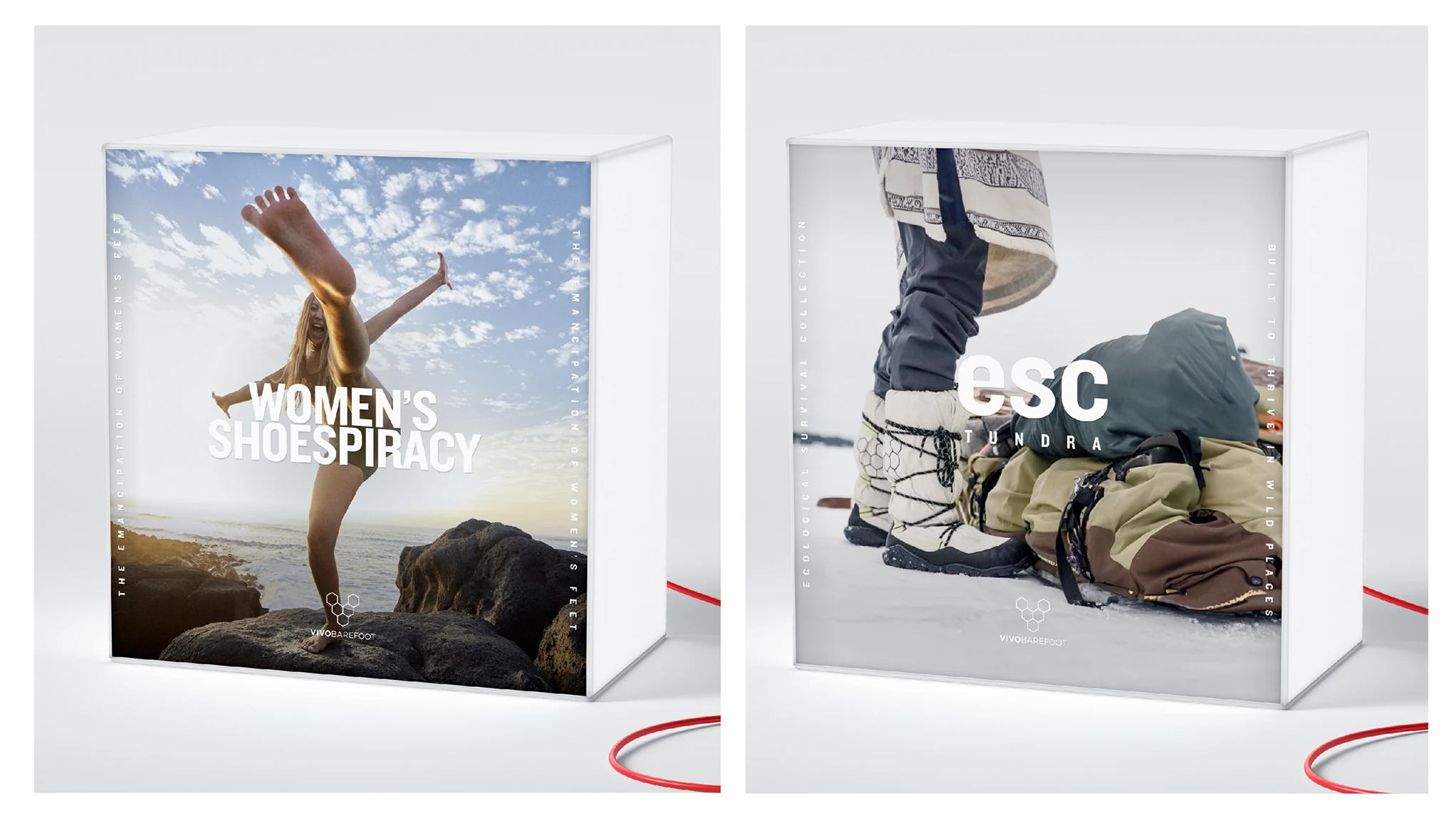 Illuminated footwear display concepts